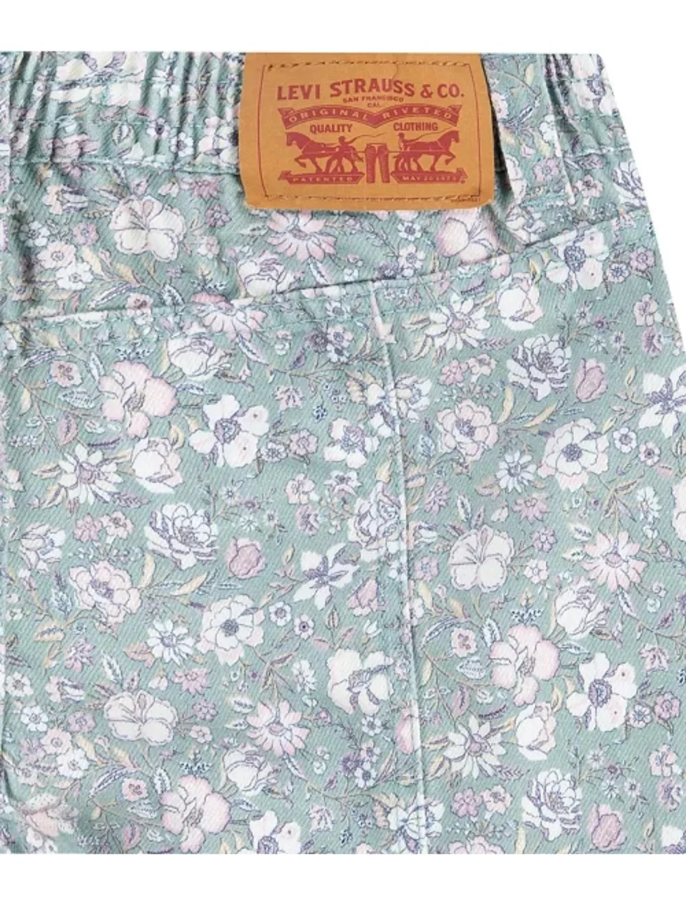 Levi’s Big Girls Twill High-Rise Baggy Floral Cargo Pants | Size 10